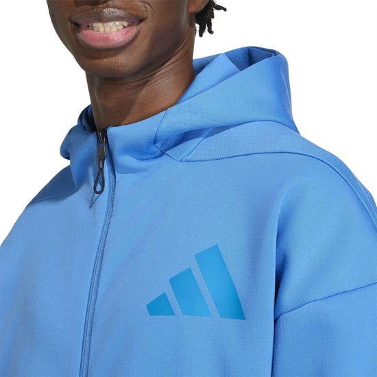 Men's adidas Z.n.e. Full Zip Hoodie in Rayblu - Image 4