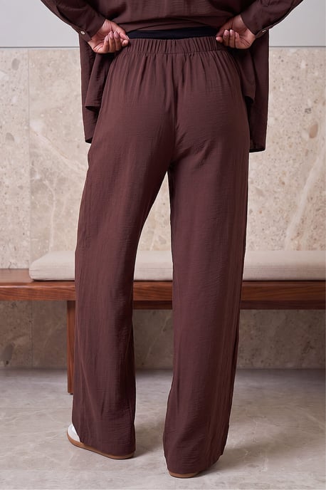 Wide Leg Stretch Trousers - Image 4