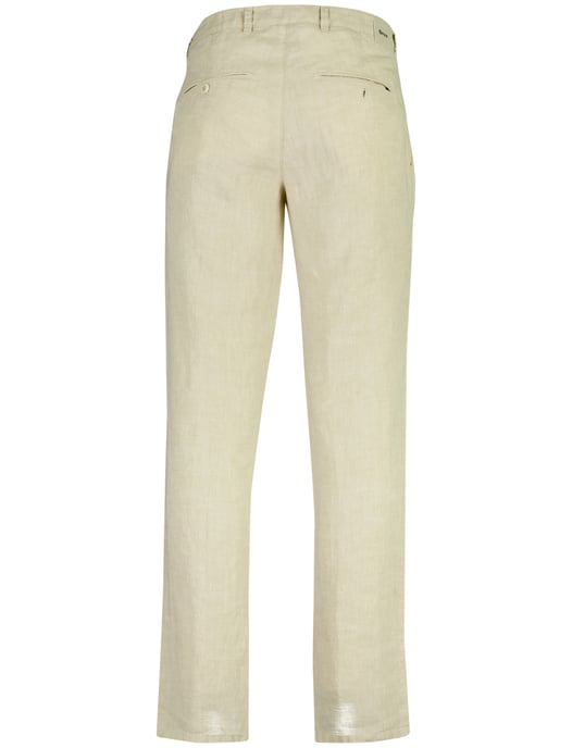 Beige chino wijde fit Brax linnen - Image 3