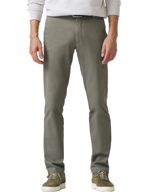 katoenen broek Meyer Bonn groen - Image 1