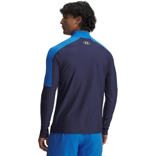 Under Armour Mens Challenger Pro Quarter Zip Midlayer (Blue) - Image 2