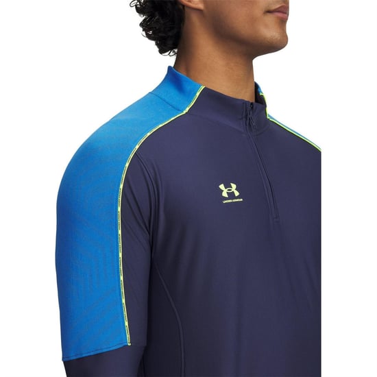 Under Armour Mens Challenger Pro Quarter Zip Midlayer (Blue) - Image 3