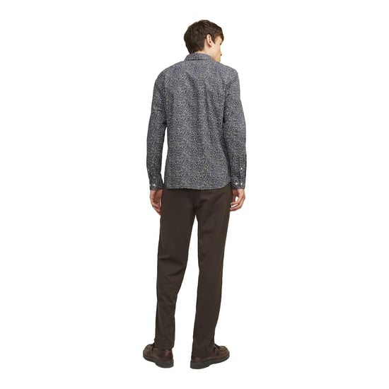 Jack And Jones Heren Gedrukt Slim Fit Langsleeve Shirt (Nachtlucht) - Image 2