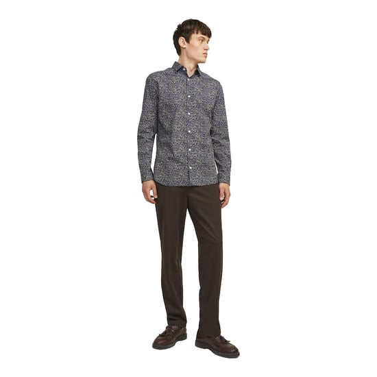 Jack And Jones Heren Gedrukt Slim Fit Langsleeve Shirt (Nachtlucht) - Image 5
