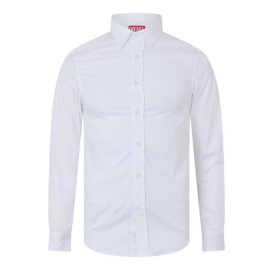 Diesel Heren Benny Effen Lange Mouwen Overhemd (Heldere Wit) - Image 1
