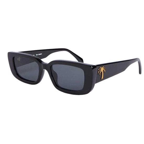 Palm Angels Mens Yosemite Rectangle Sunglasses (Black) - Image 1