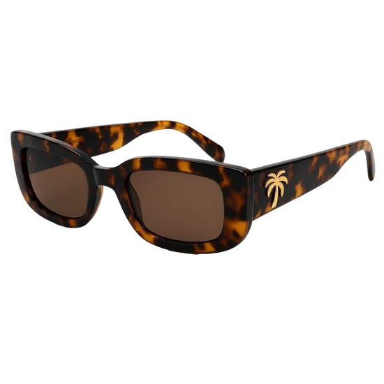 Palm Angels Mens Yosemite Rectangle Sunglasses (Havana Brown) - Image 1