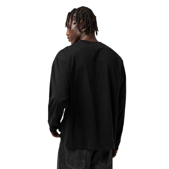 Represent Heren Regular T-shirt met lange mouwen (Zwart) - Image 4