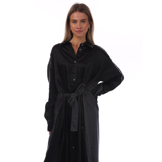 Diesel Dames-shirtjurk van rayon van D-Paige-Stram (Zwart) - Image 3