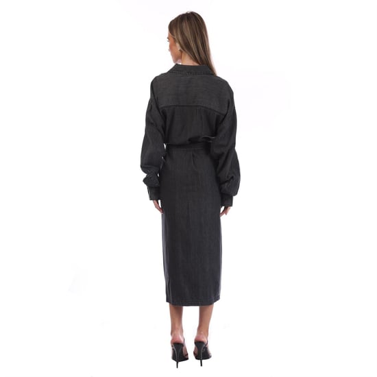 Diesel Dames-shirtjurk van rayon van D-Paige-Stram (Zwart) - Image 4