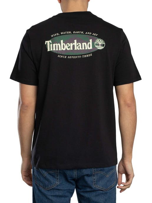 Timberland T-Shirt Met Ovaal Logo Op De Achterkant, Zwart - Image 3