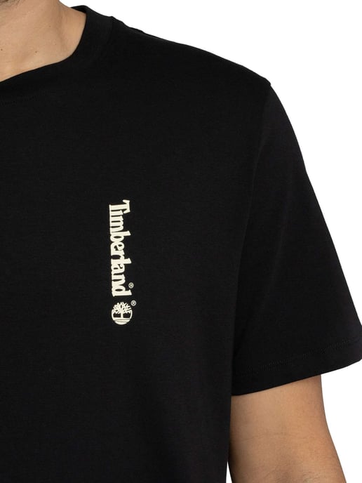 Timberland T-Shirt Met Ovaal Logo Op De Achterkant, Zwart - Image 4