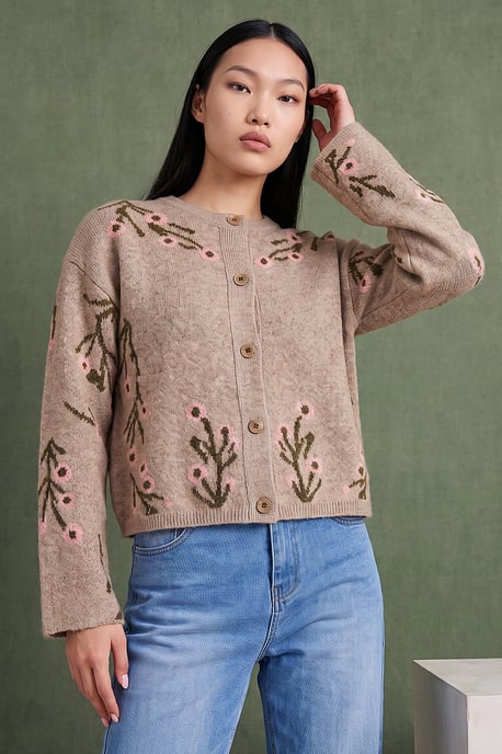 Floral Knitted Cardigan - Image 2