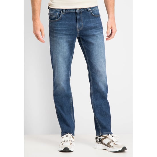 Gabbiano Arctic heren relaxed jeans mid blue stone wash - Image 4