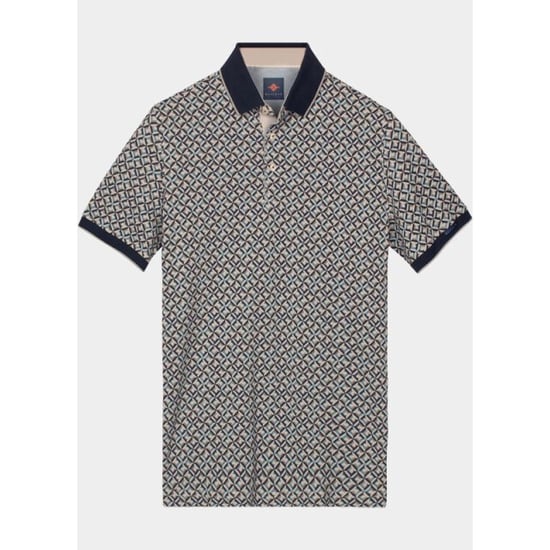 Baileys Polo heren poloshirt 2-tone pique, print 615230/650 - Image 2
