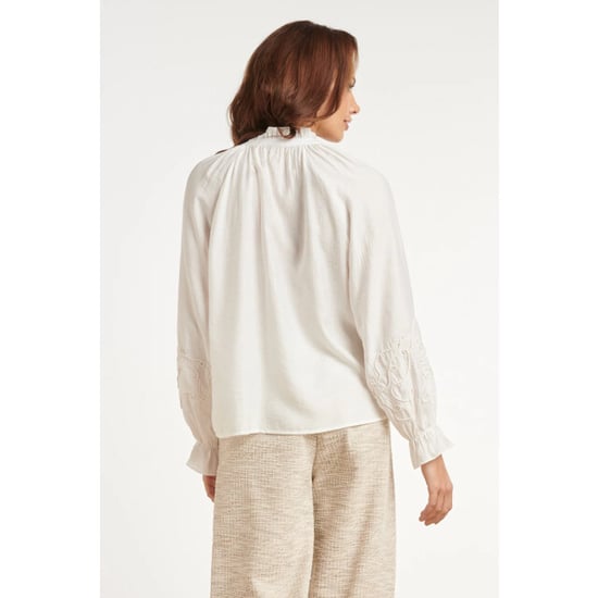 Smashed Lemon Blouse van luchtige stof met borduurdetails | - Image 2