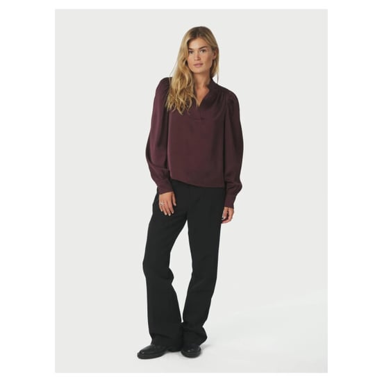 Neo Noir rosslynn heavy sateen blouse 163769 174 burgundy - Image 2