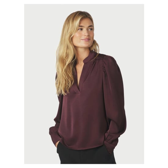 Neo Noir rosslynn heavy sateen blouse 163769 174 burgundy - Image 5
