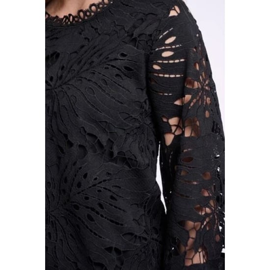 Rino & Pelle Rodiana.7002611 rino en pelle blouse with balloon sleeves black - Image 2