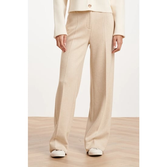 Smashed Lemon Wide leg broek van geweven stof met visgraatstructuur | - Image 4