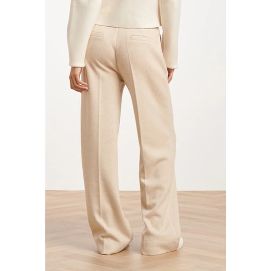 Smashed Lemon Wide leg broek van geweven stof met visgraatstructuur | - Image 5