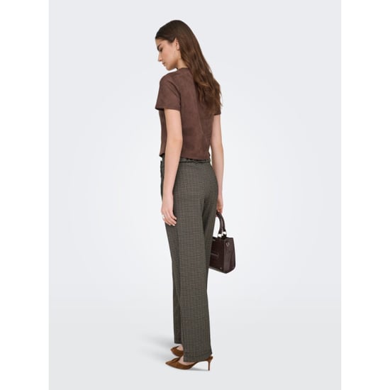 Jacqueline de Yong geggo mia long check pant jrs no 15242797 cobblestone - Image 6