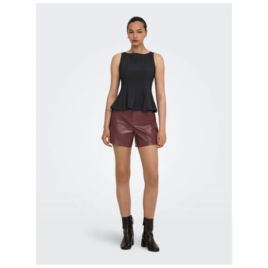Only Onljulia faux leather shorts otw rum raisin - Image 2