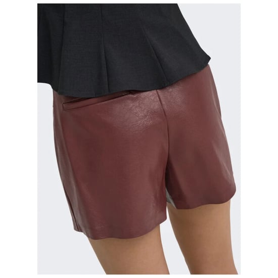 Only Onljulia faux leather shorts otw rum raisin - Image 5
