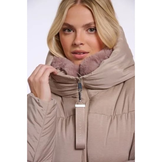 Rino & Pelle Joni.7002612 rino en pelle padded jacket with detachable collar mocha latte - Image 1