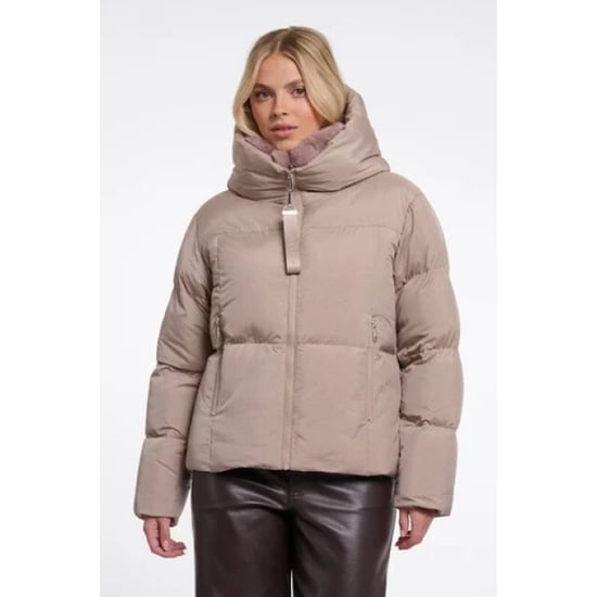 Rino & Pelle Joni.7002612 rino en pelle padded jacket with detachable collar mocha latte - Image 4