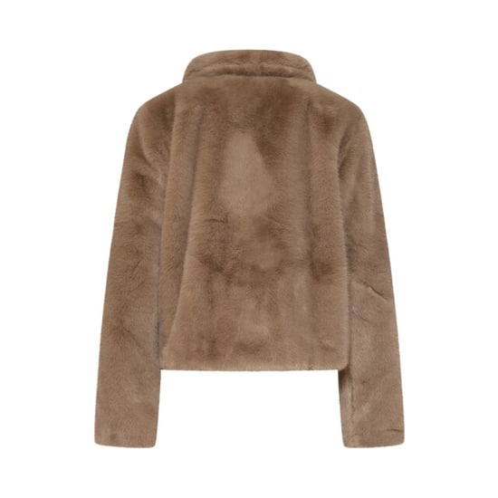 Smashed Lemon Korte faux fur jas met kraag | - Image 5