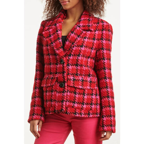 Smashed Lemon 23626 kort damesjas met pied-de-poule print | - Image 2