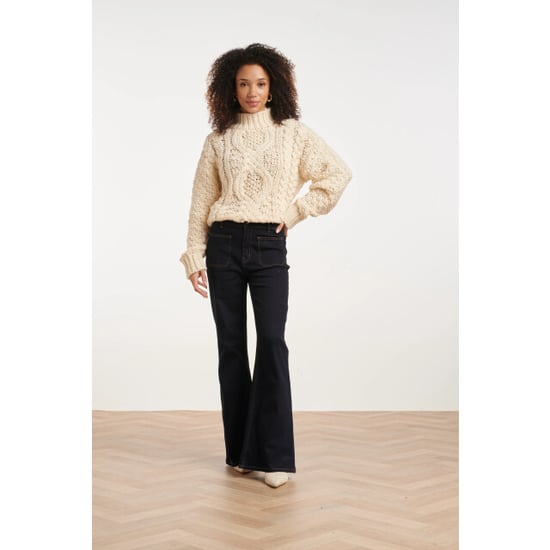 Smashed Lemon Donker indigo flared jeans | - Image 4
