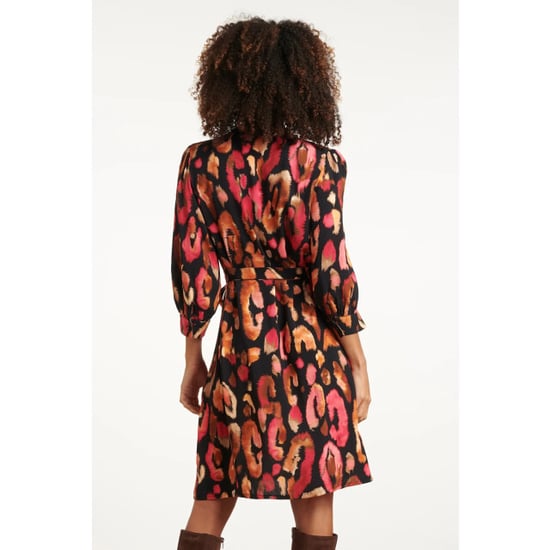 Smashed Lemon 25677 roze en zwart dierenprint jurk | - Image 3