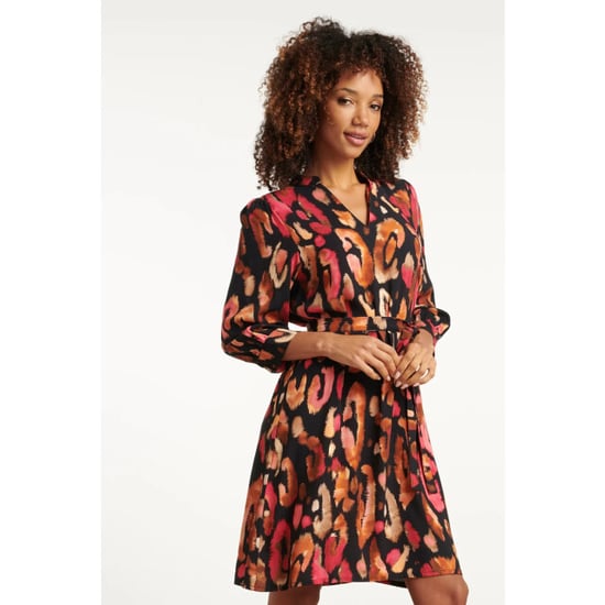 Smashed Lemon 25677 roze en zwart dierenprint jurk | - Image 4