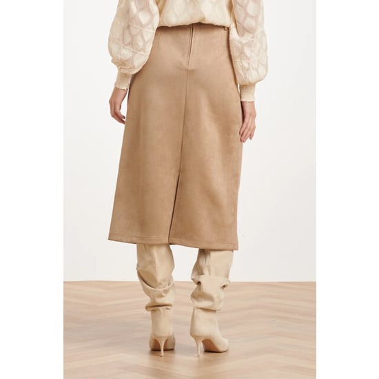 Smashed Lemon Midi rok van faux suède | - Image 4