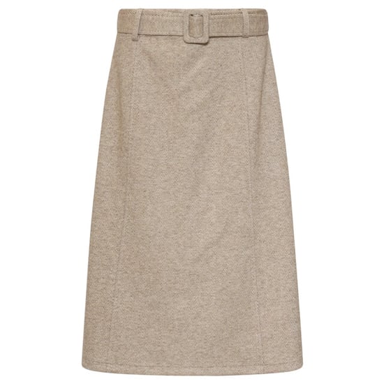 Smashed Lemon Midi rok van geweven stof met visgraatstructuur | - Image 3