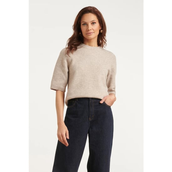 Smashed Lemon Gebreide top met korte mouwen | - Image 1