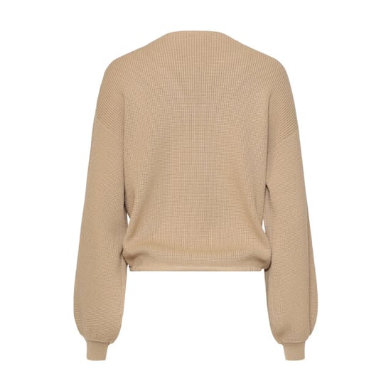 Smashed Lemon Gebreide top met v-hals en strikdetail | - Image 2