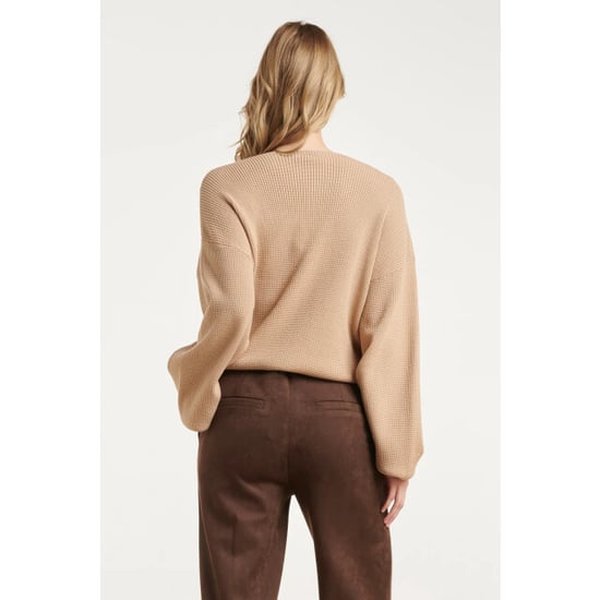 Smashed Lemon Gebreide top met v-hals en strikdetail | - Image 3