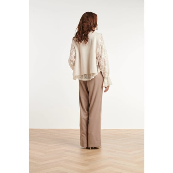 Smashed Lemon Mouwloze gebreide top met strikdetails | - Image 3