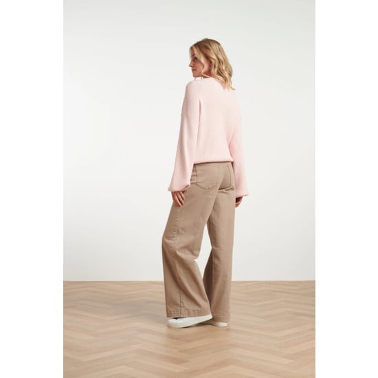 Smashed Lemon Gebreide top met v-hals en strikdetail | - Image 3