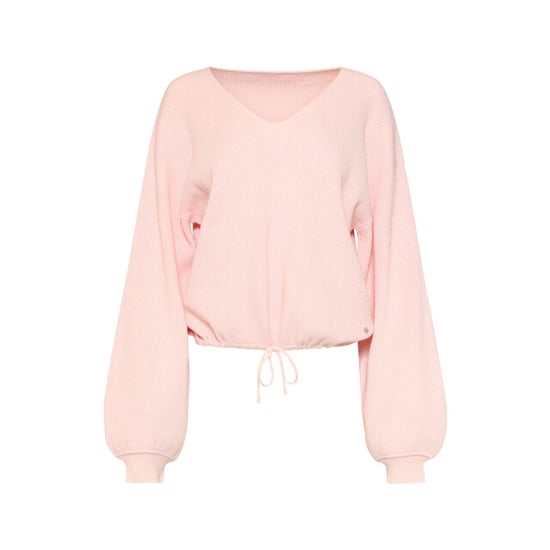 Smashed Lemon Gebreide top met v-hals en strikdetail | - Image 4