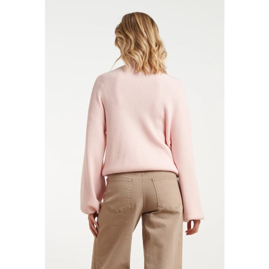 Smashed Lemon Gebreide top met v-hals en strikdetail | - Image 5