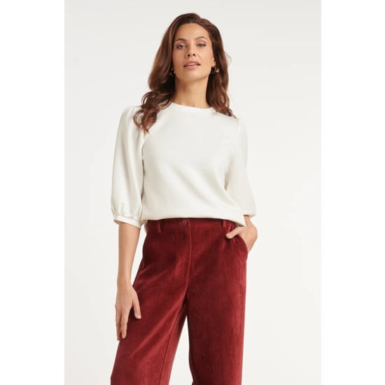 Smashed Lemon Stretch top met pofmouwen | - Image 1