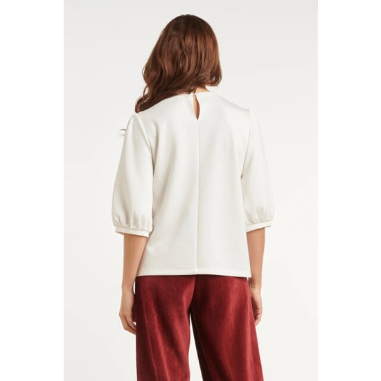 Smashed Lemon Stretch top met pofmouwen | - Image 5