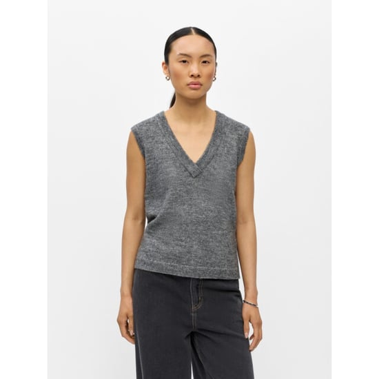 Object objdenisi s/l re knit vest noos 23049215 medium grey melange - Image 2