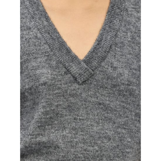Object objdenisi s/l re knit vest noos 23049215 medium grey melange - Image 3