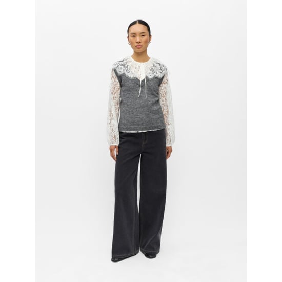 Object objdenisi s/l re knit vest noos 23049215 medium grey melange - Image 4