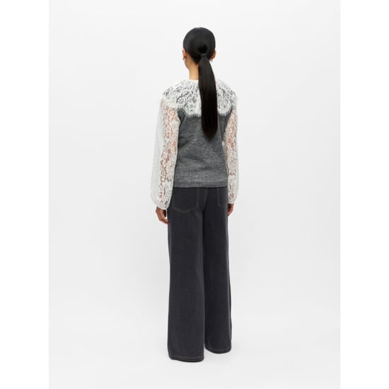 Object objdenisi s/l re knit vest noos 23049215 medium grey melange - Image 5